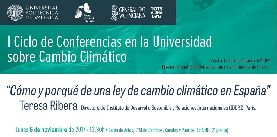 I Cicle de conferències a la Universitat sobre Canvi Climàtic