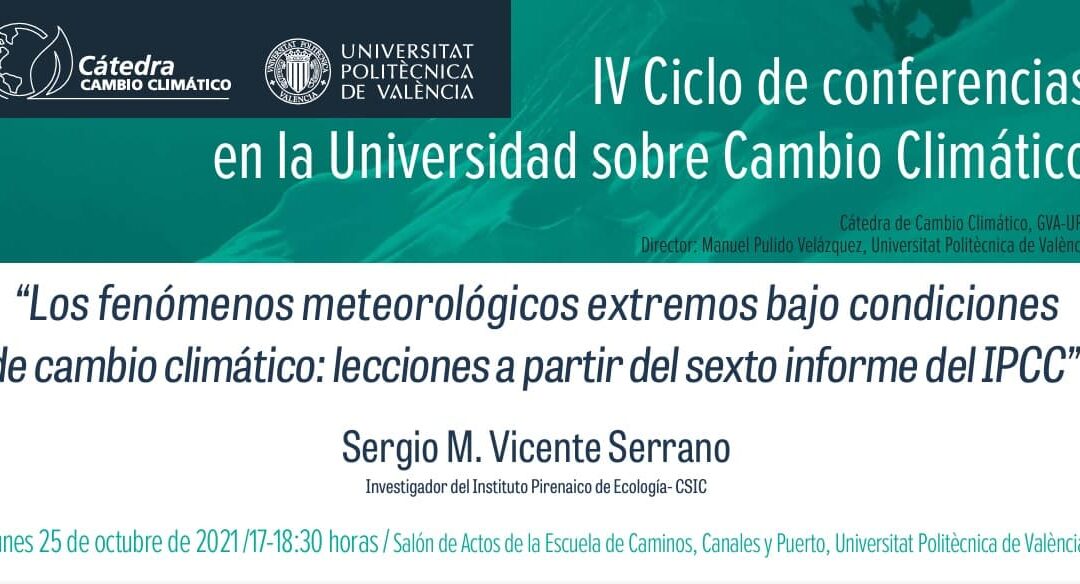 IV Ciclo de conferencias en la Universidad sobre Cambio Climático
